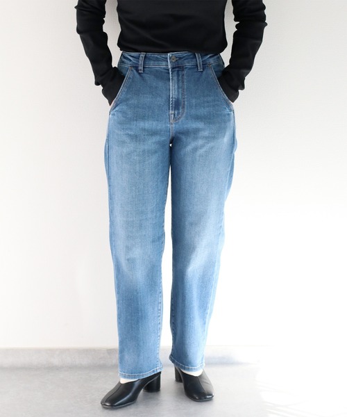 セール】ストレッチクロップドデニムパンツ（デニムパンツ