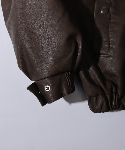 Jungle Storm(ジャングルストーム)の「Washed synthetic leather blouson / ウォッシュ 合革ブルゾン unisex(ブルゾン・メンズ・ブラウン/ブラック・S/M/L)」の6枚目の写真