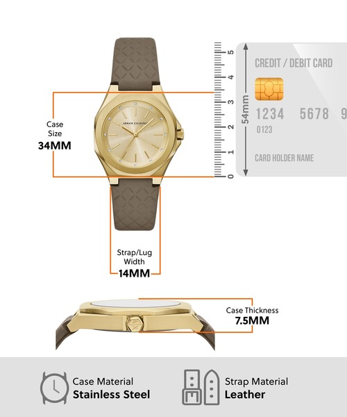 ARMANI EXCHANGE(アルマーニエクスチェンジ)の「アルマーニ・エクスチェンジ 腕時計 レディース アナログ レザー AX4617(アナログ腕時計・レディース・ブラウン・FREE)」の7枚目の写真