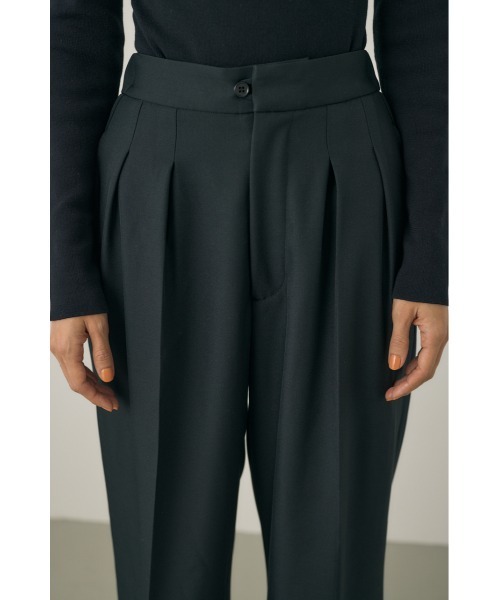 M_（エムアンダーバー）の「【M_】【セットアップ対応】RE POLYESTER TWO TUCK パンツ（スラックス・レディース・ライトカーキ/ブラック/カーキ・1/2）」の9枚目の写真