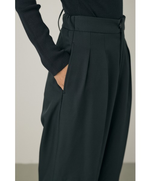 M_（エムアンダーバー）の「【M_】【セットアップ対応】RE POLYESTER TWO TUCK パンツ（スラックス・レディース・ライトカーキ/ブラック/カーキ・1/2）」の10枚目の写真