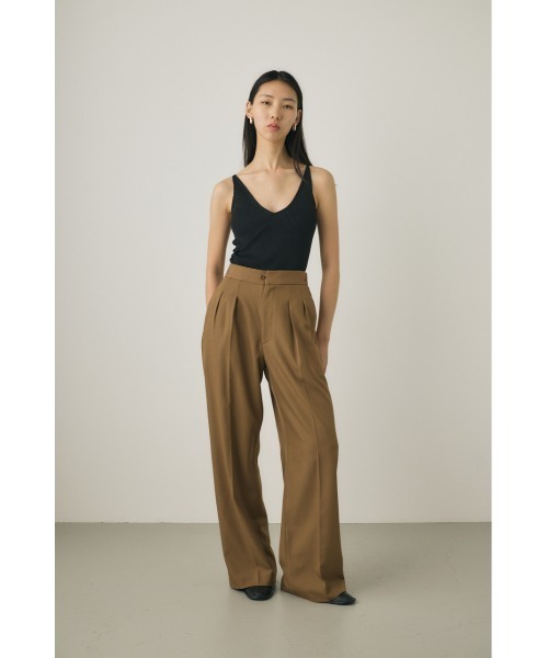 M_（エムアンダーバー）の「【M_】【セットアップ対応】RE POLYESTER TWO TUCK パンツ（スラックス・レディース・ライトカーキ/ブラック/カーキ・1/2）」の18枚目の写真