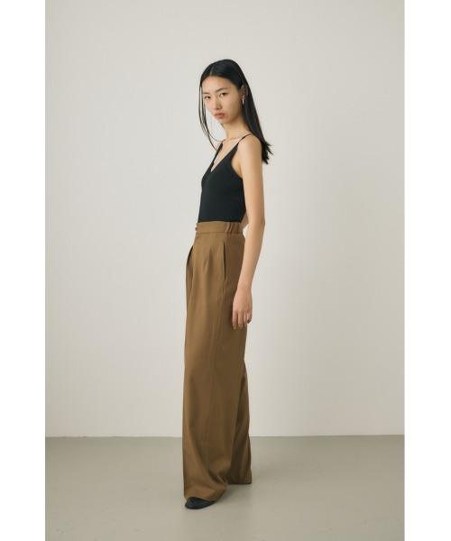 M_（エムアンダーバー）の「【M_】【セットアップ対応】RE POLYESTER TWO TUCK パンツ（スラックス・レディース・ライトカーキ/ブラック/カーキ・1/2）」の21枚目の写真