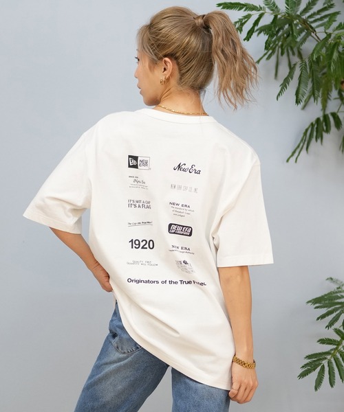 NEW ERA（ニューエラ）の「【ユニセックス】NEW ERA/ニューエラ オーバーサイズ/バックプリントTシャツ 14410031/14410032（Tシャツ/カットソー・レディース・ホワイト/ブラック・XL）」の2枚目の写真