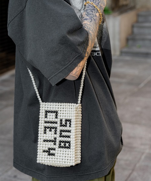 Subciety（サブサエティ）の「Pearl shoulder bag（ショルダーバッグ・メンズ・ブラック/ホワイト・FREE）」の12枚目の写真