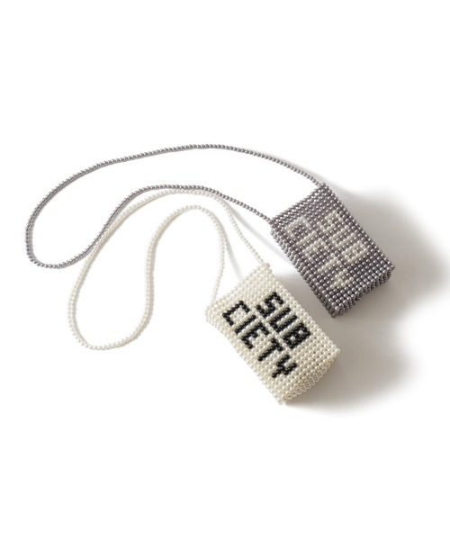 Subciety（サブサエティ）の「Pearl shoulder bag（ショルダーバッグ・メンズ・ブラック/ホワイト・FREE）」の4枚目の写真