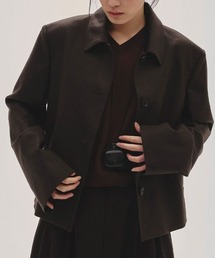TODAYFUL ノーカラーブラックジャケット TODAYFUL（トゥデイフル）の「Collerless Twill Jacket（ノー