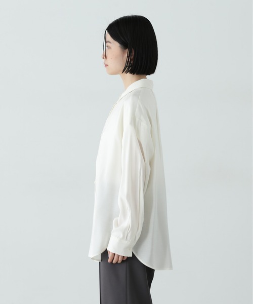 N.（N. Natural Beauty Basic）（エヌエヌナチュラルビューティーベーシック）の「ユースフルオーバーシャツ（シャツ/ブラウス・レディース・ピンク/オフホワイト/チャコールグレー/イエロー・MEDIUM）」の12枚目の写真