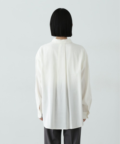 N.（N. Natural Beauty Basic）（エヌエヌナチュラルビューティーベーシック）の「ユースフルオーバーシャツ（シャツ/ブラウス・レディース・ピンク/オフホワイト/チャコールグレー/イエロー・MEDIUM）」の13枚目の写真