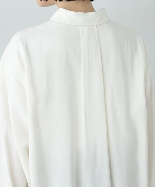 N.（N. Natural Beauty Basic）（エヌエヌナチュラルビューティーベーシック）の「ユースフルオーバーシャツ（シャツ/ブラウス・レディース・ピンク/オフホワイト/チャコールグレー/イエロー・MEDIUM）」の15枚目の写真