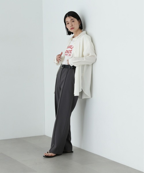 N.（N. Natural Beauty Basic）（エヌエヌナチュラルビューティーベーシック）の「ユースフルオーバーシャツ（シャツ/ブラウス・レディース・ピンク/オフホワイト/チャコールグレー/イエロー・MEDIUM）」の9枚目の写真