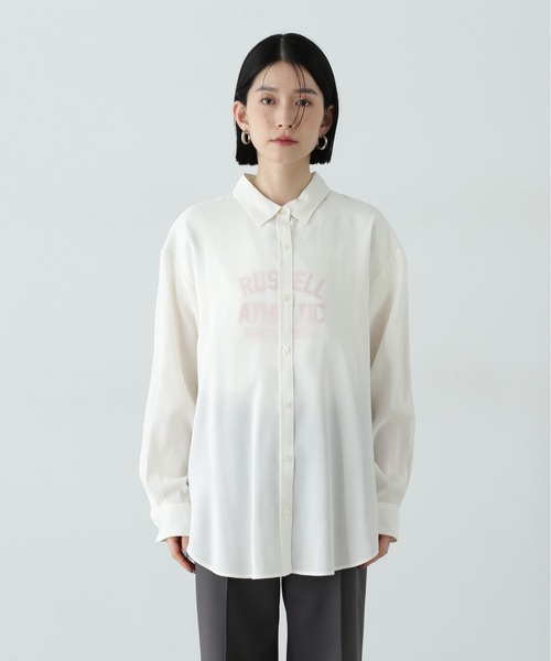 N.（N. Natural Beauty Basic）（エヌエヌナチュラルビューティーベーシック）の「ユースフルオーバーシャツ（シャツ/ブラウス・レディース・ピンク/オフホワイト/チャコールグレー/イエロー・MEDIUM）」の11枚目の写真