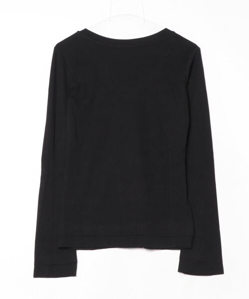 Dream garden(ドリームガーデン)の「Vネック シアースリムTシャツ 長袖(Tシャツ/カットソー・レディース・ブラック/ブラウン/グレー/ホワイト・FREE)」の5枚目の写真