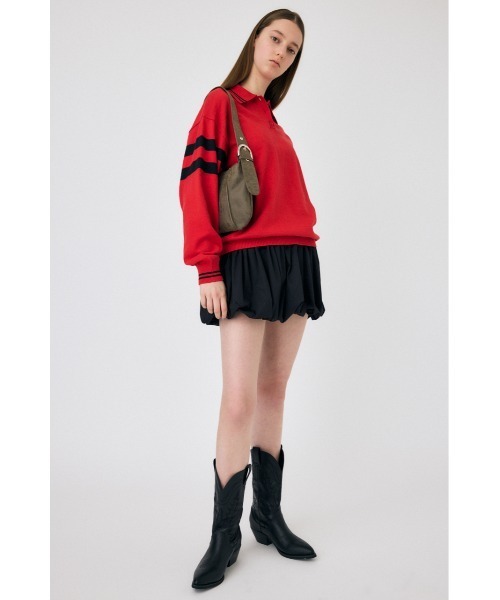 MOUSSY（マウジー）の「RUGGER ニット ポロシャツ（ニット/セーター・レディース・ネイビー/オフホワイト/レッド・FREE）」の20枚目の写真