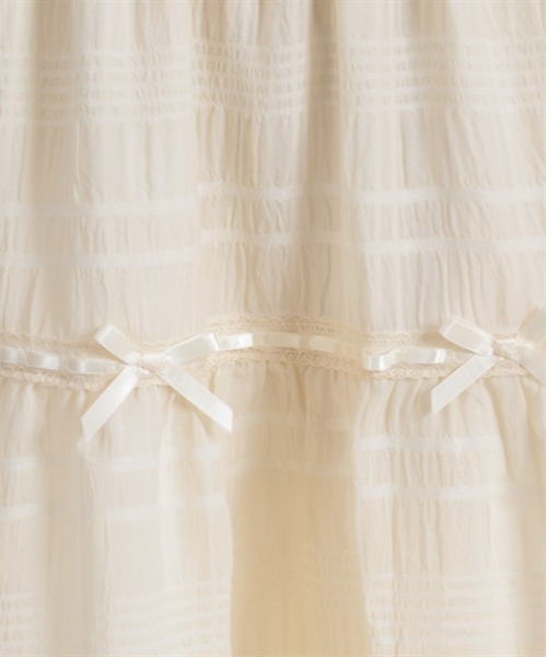 axes femme POETIQUE（アクシーズファムポエティック）の「シアーチェックティアードスカート（スカート・レディース・ピンク/ブラック/クリーム・MEDIUM）」の10枚目の写真