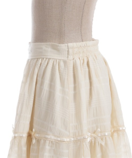 axes femme POETIQUE（アクシーズファムポエティック）の「シアーチェックティアードスカート（スカート・レディース・ピンク/ブラック/クリーム・MEDIUM）」の11枚目の写真