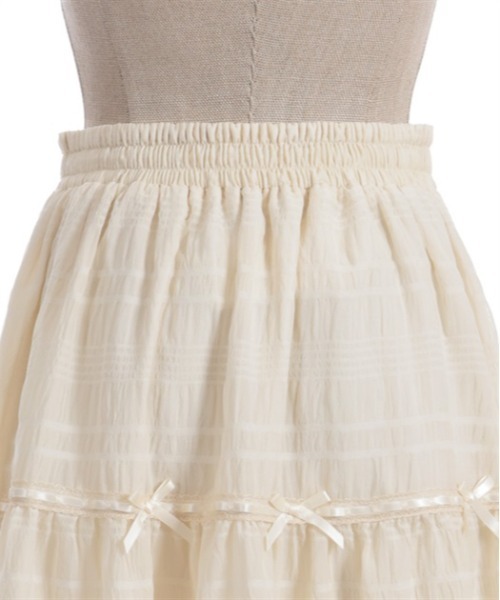 axes femme POETIQUE（アクシーズファムポエティック）の「シアーチェックティアードスカート（スカート・レディース・ピンク/ブラック/クリーム・MEDIUM）」の12枚目の写真