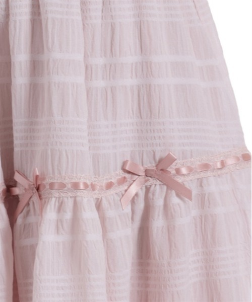 axes femme POETIQUE（アクシーズファムポエティック）の「シアーチェックティアードスカート（スカート・レディース・ピンク/ブラック/クリーム・MEDIUM）」の19枚目の写真