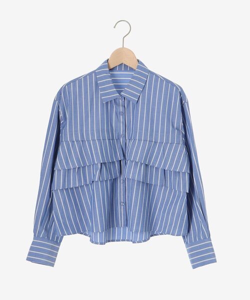 le.coeur blanc（ルクールブラン）の「ティアードフリルシャツ（シャツ/ブラウス・レディース・オフホワイト/ブルー系その他2/ブルー系その他3・38）」の16枚目の写真