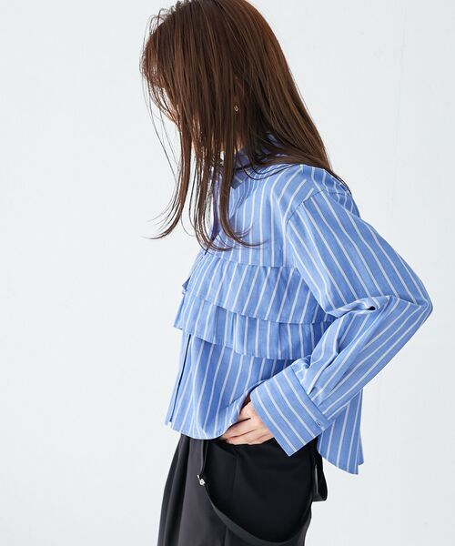 le.coeur blanc（ルクールブラン）の「ティアードフリルシャツ（シャツ/ブラウス・レディース・オフホワイト/ブルー系その他2/ブルー系その他3・38）」の21枚目の写真