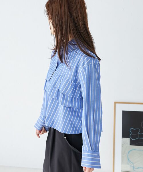 le.coeur blanc（ルクールブラン）の「ティアードフリルシャツ（シャツ/ブラウス・レディース・オフホワイト/ブルー系その他2/ブルー系その他3・38）」の22枚目の写真