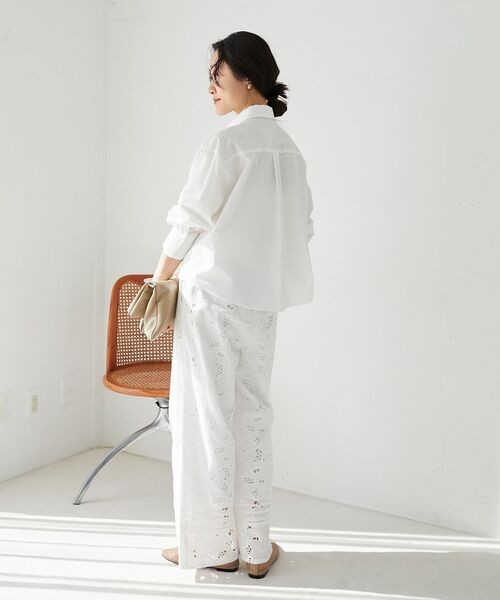 le.coeur blanc（ルクールブラン）の「ティアードフリルシャツ（シャツ/ブラウス・レディース・オフホワイト/ブルー系その他2/ブルー系その他3・38）」の6枚目の写真