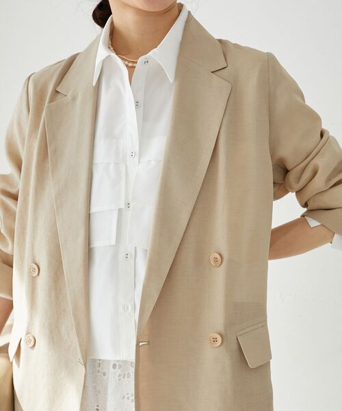 le.coeur blanc（ルクールブラン）の「ティアードフリルシャツ（シャツ/ブラウス・レディース・オフホワイト/ブルー系その他2/ブルー系その他3・38）」の9枚目の写真