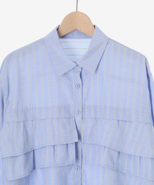 le.coeur blanc（ルクールブラン）の「ティアードフリルシャツ（シャツ/ブラウス・レディース・オフホワイト/ブルー系その他2/ブルー系その他3・38）」の11枚目の写真