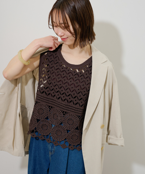 セール】クロシェレースベスト（ニット/セーター）｜JOURNAL STANDARD