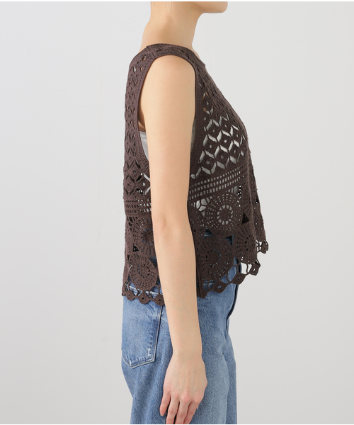 【美品】JOURNAL STANDARD relumeクロシェレースベスト セール】クロシェレースベスト（ニット/セーター）｜JOURNAL STANDARD