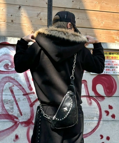 tzkiller ファージップパーカー 3color 】ファーフードジップアップパーカー ／ fur zipup hoodie