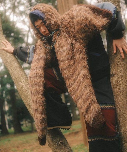 amok（アモク）の「MULTI BORDER KNIT CARDIGAN（カーディガン/ボレロ・メンズ・マルチ/ブラウン・S/M）」の5枚目の写真