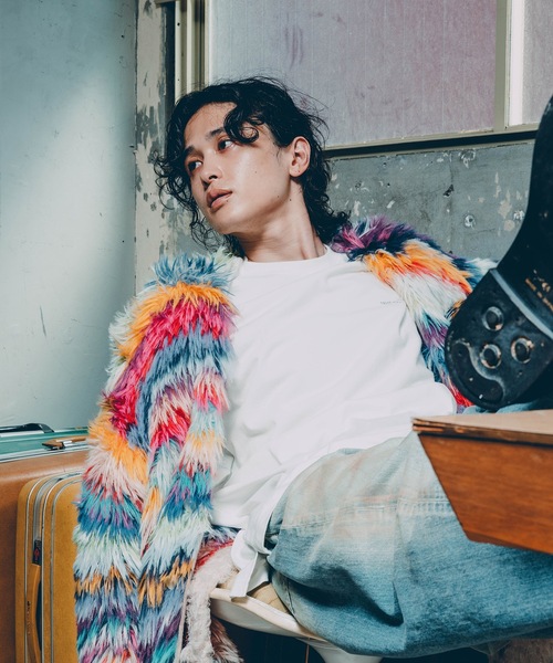 amok（アモク）の「MULTI BORDER KNIT CARDIGAN（カーディガン/ボレロ・メンズ・マルチ/ブラウン・S/M）」の20枚目の写真