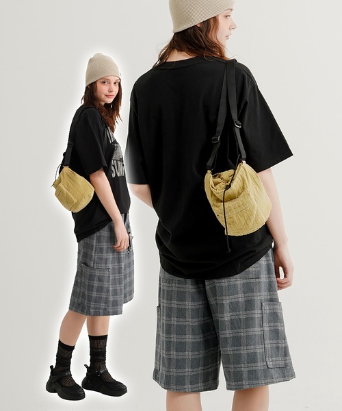 NO NEED(ノーニード)の「【WV PROJECT】happy dyeing bag / JIBG7724(ショルダーバッグ・メンズ・チャコール/ホワイト/イエロー・フリ-)」の10枚目の写真