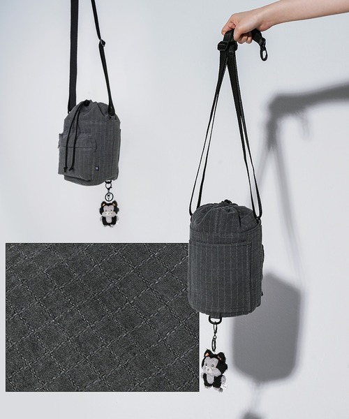 NO NEED(ノーニード)の「【WV PROJECT】happy dyeing bag / JIBG7724(ショルダーバッグ・メンズ・チャコール/ホワイト/イエロー・フリ-)」の17枚目の写真