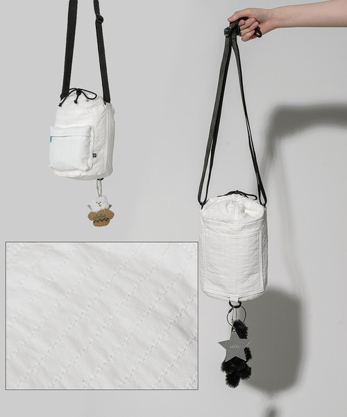 NO NEED(ノーニード)の「【WV PROJECT】happy dyeing bag / JIBG7724(ショルダーバッグ・メンズ・チャコール/ホワイト/イエロー・フリ-)」の18枚目の写真