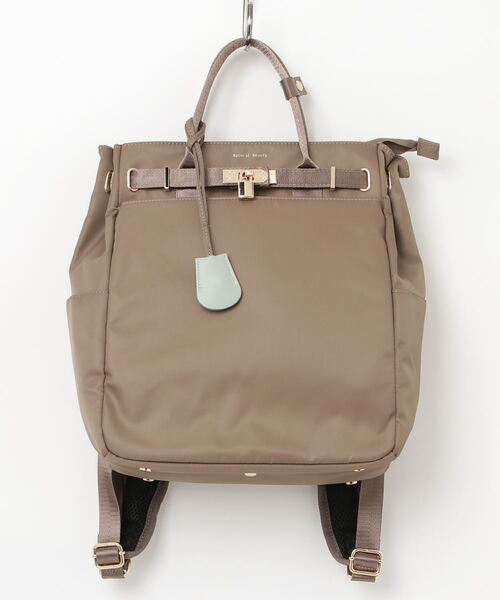 NATURAL BEAUTY（ナチュラルビューティー）の「【 NATURAL BEAUTY BAG & WALLET 】 エール リュック バックパック ビジネス A4サイズ対応（バックパック/リュック・レディース・グレー/ブラック/ネイビー/グレー系その他・FREE）」の4枚目の写真