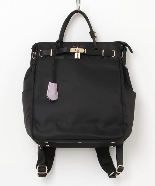 NATURAL BEAUTY（ナチュラルビューティー）の「【 NATURAL BEAUTY BAG & WALLET 】 エール リュック バックパック ビジネス A4サイズ対応（バックパック/リュック・レディース・グレー/ブラック/ネイビー/グレー系その他・FREE）」の3枚目の写真