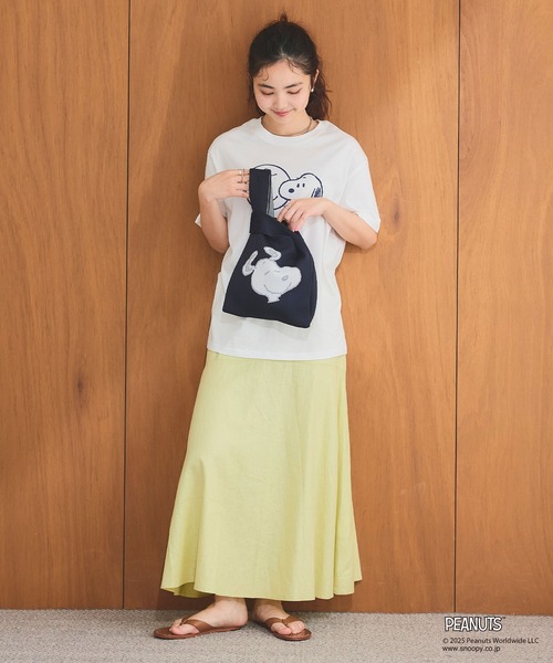 cross marche(クロスマルシェ)の「【PEANUTS/ピーナッツ】SNOOPY/スヌーピー ミニトートバッグ(トートバッグ・レディース・ネイビー/カーキ・FREE)」の3枚目の写真