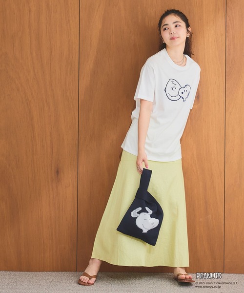 cross marche(クロスマルシェ)の「【PEANUTS/ピーナッツ】SNOOPY/スヌーピー ミニトートバッグ(トートバッグ・レディース・ネイビー/カーキ・FREE)」の4枚目の写真