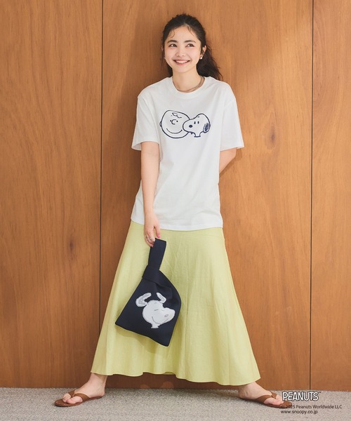 cross marche(クロスマルシェ)の「【PEANUTS/ピーナッツ】SNOOPY/スヌーピー ミニトートバッグ(トートバッグ・レディース・ネイビー/カーキ・FREE)」の5枚目の写真