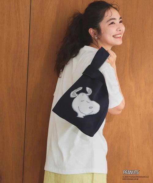 cross marche(クロスマルシェ)の「【PEANUTS/ピーナッツ】SNOOPY/スヌーピー ミニトートバッグ(トートバッグ・レディース・ネイビー/カーキ・FREE)」の15枚目の写真