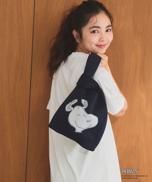 cross marche(クロスマルシェ)の「【PEANUTS/ピーナッツ】SNOOPY/スヌーピー ミニトートバッグ(トートバッグ・レディース・ネイビー/カーキ・FREE)」の16枚目の写真