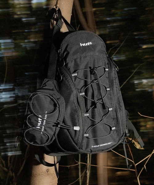 HUF(ハフ)の「HUF eightynine LOGO FANNY PACK / HUF ハフ ショルダーバッグ 1L(ボディバッグ/ウエストポーチ・メンズ・ブラック・O/S)」の11枚目の写真