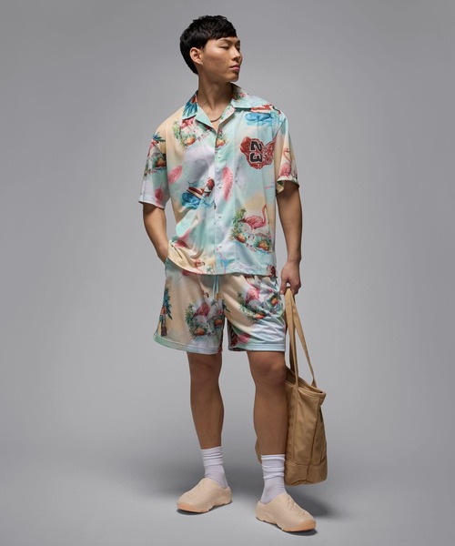 大人気 NIKE J SMR PK AOP CAMP TOP＆MSH SHORT デザイン◎ JORDAN BRAND M J ESS SMR PK AOP CAMP TOP / ジョーダン