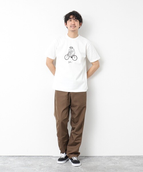 NOLLEY’S（ノーリーズ）の「【STONEWOLD】yei プリントTシャツ 25SS（Tシャツ/カットソー・メンズ・ホワイト/チャコールグレー/グレイッシュベージュ/グレイッシュブルー/ブルー・S/M/L）」の20枚目の写真