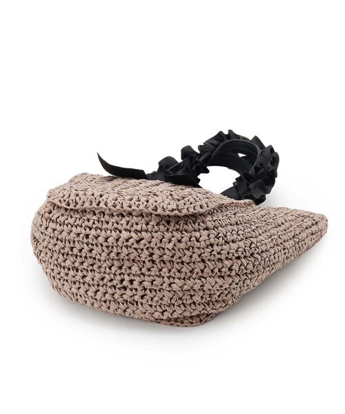 Sunauna(スーナウーナ)の「◆【持ち手フリルリボン】ペーパーバッグ(トートバッグ・レディース・ナチュラル/ブラウン・00)」の7枚目の写真