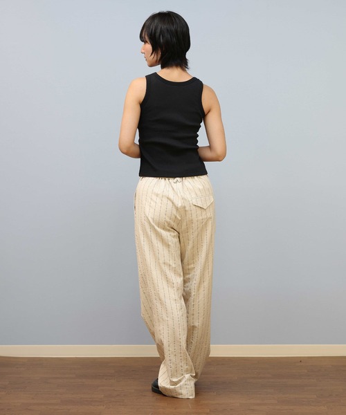 ムラサキスポーツ（ムラサキスポーツ）の「RIKKA FEMME/リッカファム カップ付き/タンクトップ RF25SS03（タンクトップ・レディース・イエロー/ブラック/カーキ・FREE）」の9枚目の写真