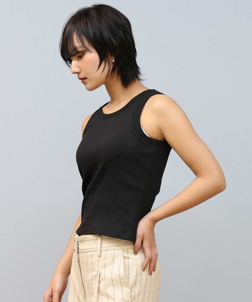 ムラサキスポーツ（ムラサキスポーツ）の「RIKKA FEMME/リッカファム カップ付き/タンクトップ RF25SS03（タンクトップ・レディース・イエロー/ブラック/カーキ・FREE）」の6枚目の写真