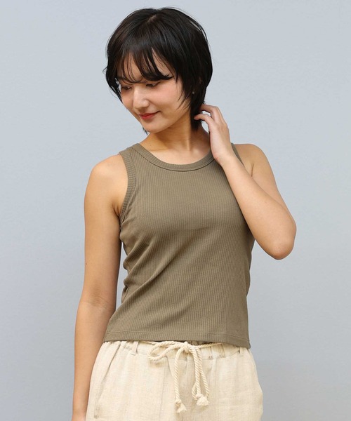 ムラサキスポーツ（ムラサキスポーツ）の「RIKKA FEMME/リッカファム カップ付き/タンクトップ RF25SS03（タンクトップ・レディース・イエロー/ブラック/カーキ・FREE）」の10枚目の写真